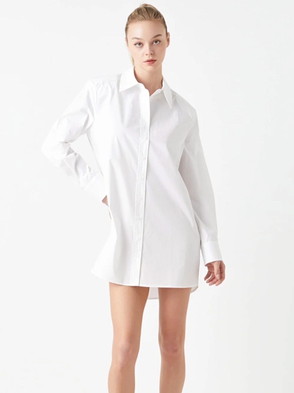 Grey Lab Shirt Mini Dress Size Medium